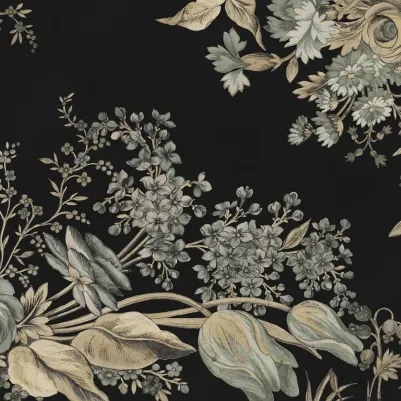 Bold Floral, Black pattern image