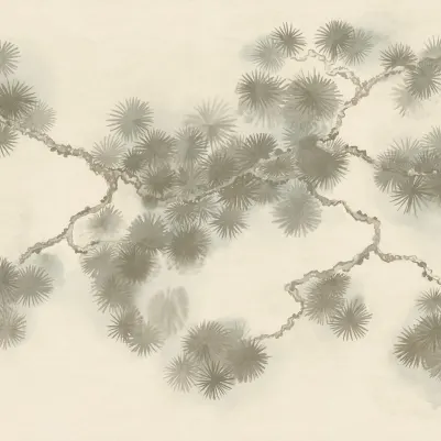Pine Branch, Beige pattern image