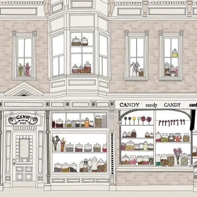 Candyshop, Beige pattern image