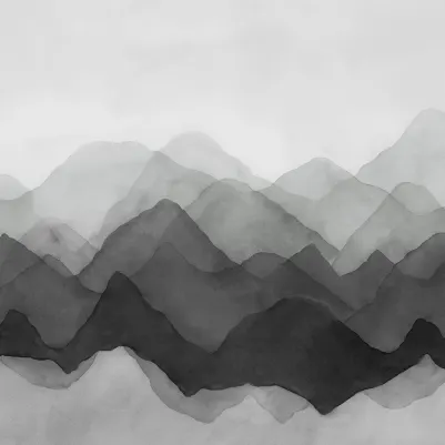 Watercolor Mountain, Black pattern image