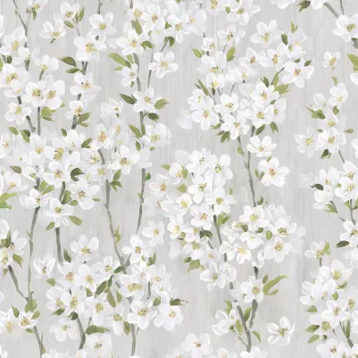 Cherry Blossom Tree, White pattern image