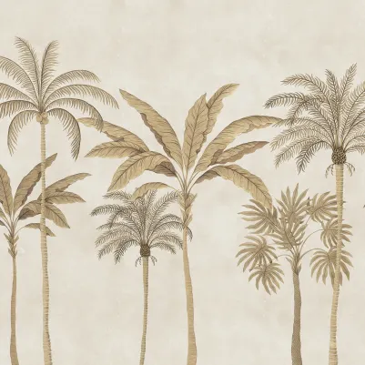 Golden Palms, Beige pattern image