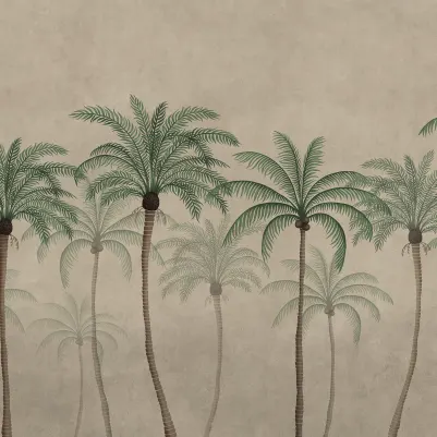 Palm Parade, Beige pattern image