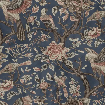 Wings in Bloom, Dark Blue pattern image