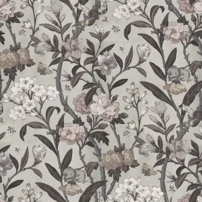Winding Bloom, Beige pattern image