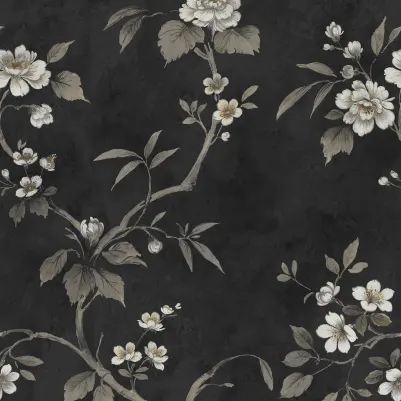Poetic Flora, Black pattern image