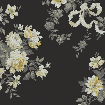 Vintage Bow, Black pattern image