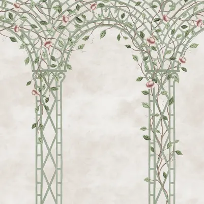 Poetic Trellis, Green pattern image