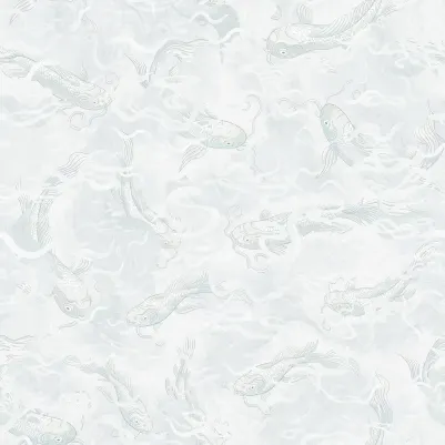 Atlantis Fish, White pattern image