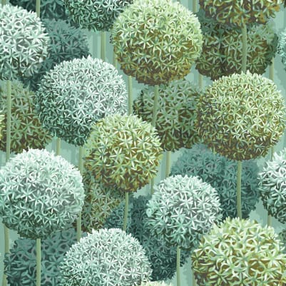 Elysian Flowers, Green pattern image