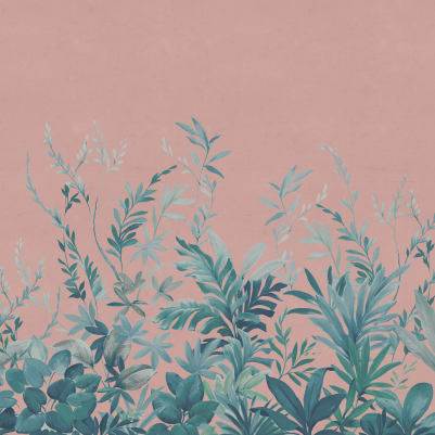 Jungle Meadow, Pink pattern image