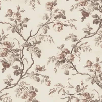 Rose Garland, Beige pattern image