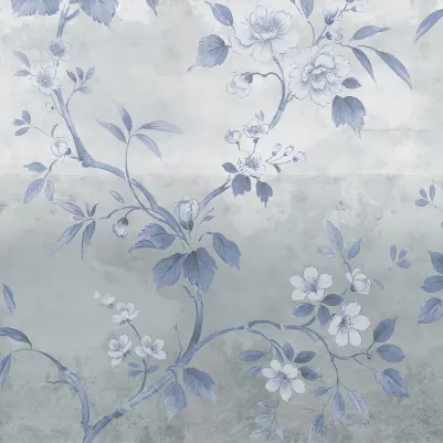 Concrete Flowers, Blue pattern image