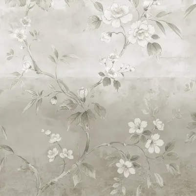 Concrete Flowers, Beige pattern image