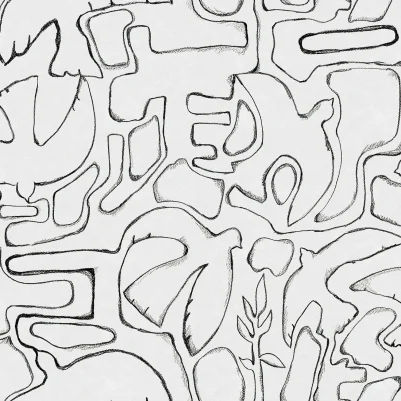 Peaceful, Black & White pattern image