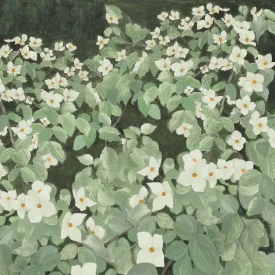 Parkflowers, White pattern image