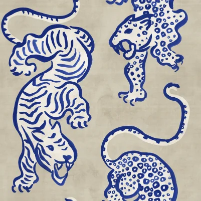Ink Tiger, Blue pattern image