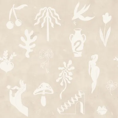 Symbolic Tales, Beige pattern image