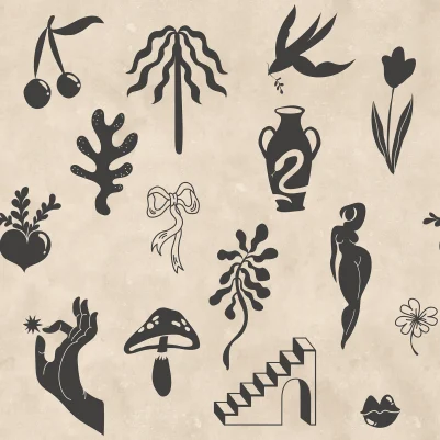 Symbolic Tales, Black pattern image
