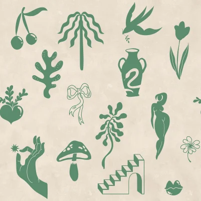 Symbolic Tales, Green pattern image
