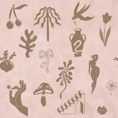 Symbolic Tales, Pink pattern image