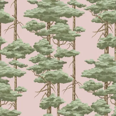 Highland Pines, Pink pattern image