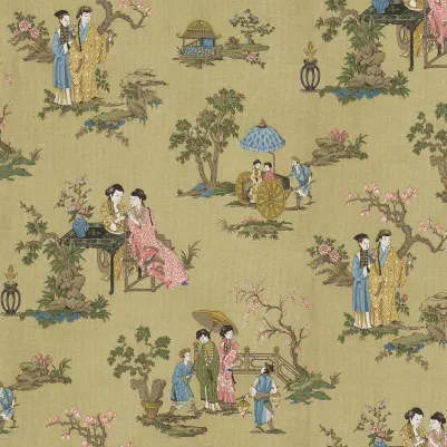 Toile Conversation, Brown pattern image