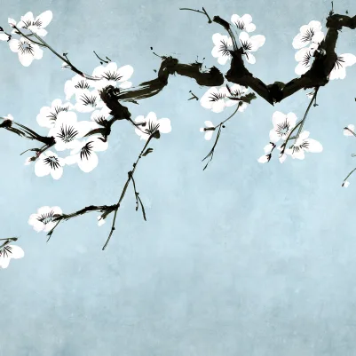 Blush of Spring, Blue pattern image