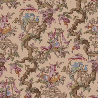 Dragon Tree Bloom, Peach pattern image