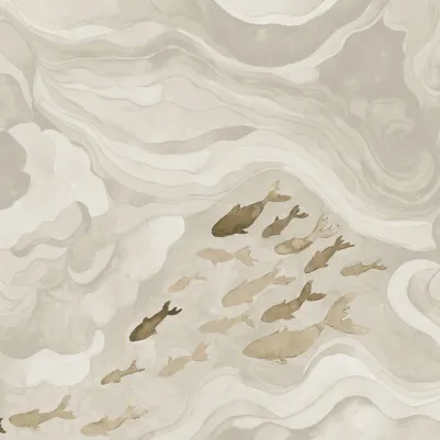 Silent Stream, Beige pattern image