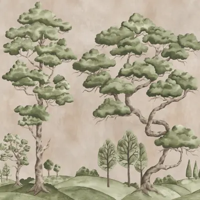 Poetic Trees, Pink pattern image