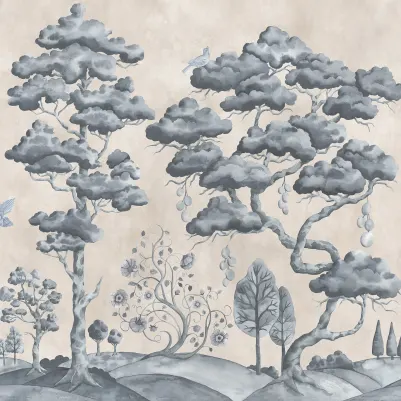 Forest Poem, Blue pattern image