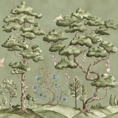 Forest Poem, Green pattern image