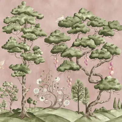 Forest Poem, Pink pattern image