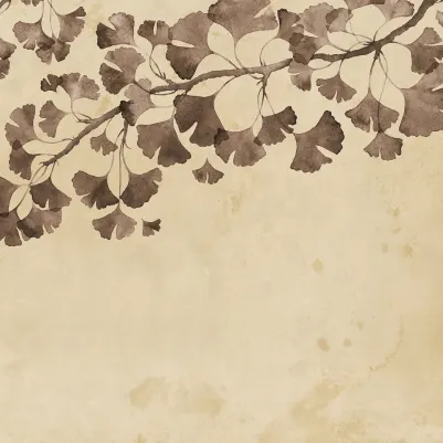 Maidenhair Tree, Brown pattern image