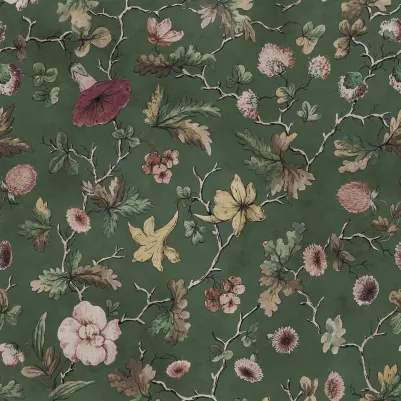 Verdant Bloom, Green pattern image