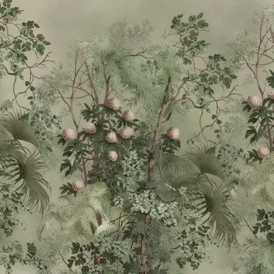 Tropical Bush, Green pattern image