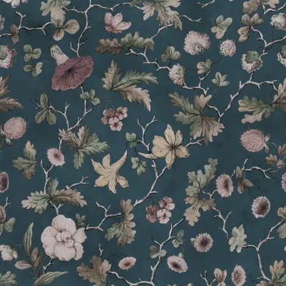 Verdant Bloom, Blue pattern image