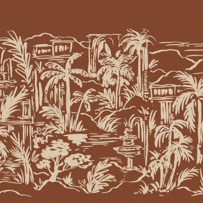 Palm Oasis, Rust pattern image