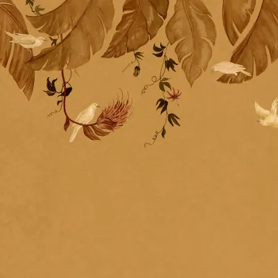 Birds in the Trees, Orange pattern image