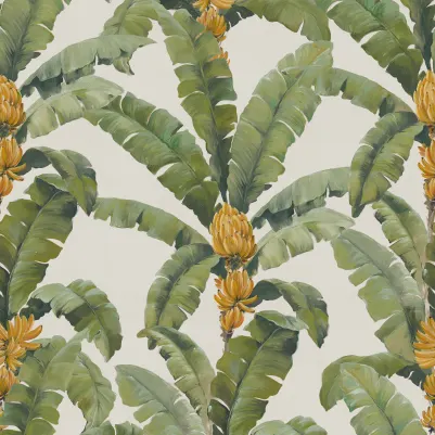 Banana Leaf, White pattern image