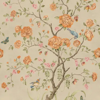 Chinoiserie Botanica, Yellow pattern image