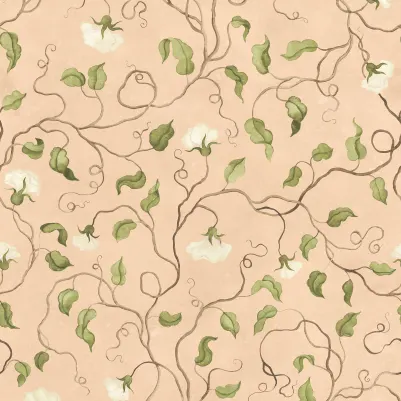 Soft Vines, Pink pattern image