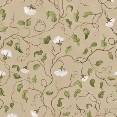 Soft Vines, Beige pattern image