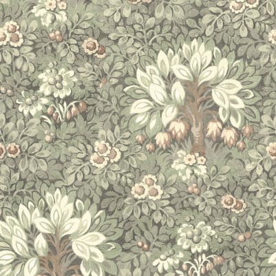 Flower Tree, Light Green pattern image