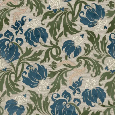 Midnight Peony, Beige pattern image