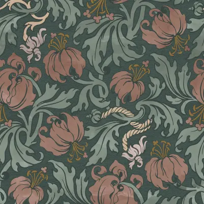 Midnight Peony, Burgundy pattern image