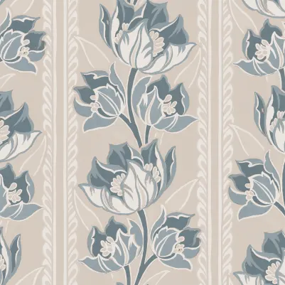 Tulip Stripes, Blue pattern image