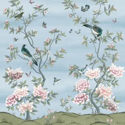 Garden of Harmony, Blue pattern image