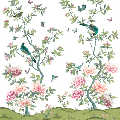 Garden of Harmony, White pattern image